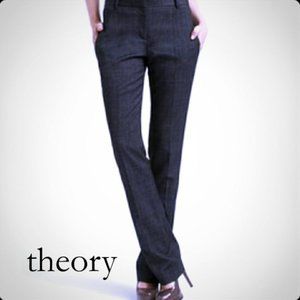 Theory Namiko Wool Tweed Straight Leg Pant